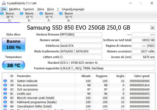 CrystalDiskInfo - SMART hard disk